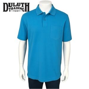 NWT Duluth Trading Co. Men’s Longtail T CoolMax Short Sleeve Polo Shirt